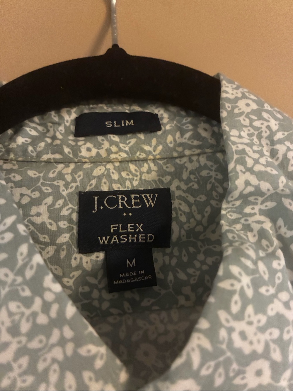 J. Crew Light Blue Floral Slim Fit Button-Down Shirt